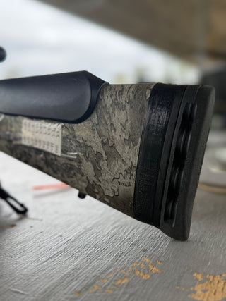 Large LOP spacer fitted with a Limbsaver Airtech recoil pad on a Tikka stock