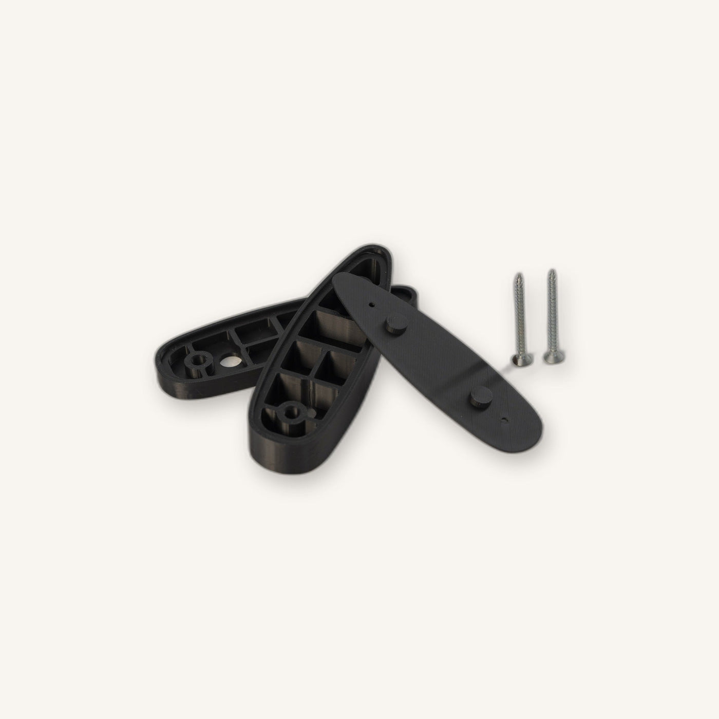 Reference photo of the Nokka LOP Spacer Kit showing the spare locating shim / adapter plate beside spacers and screws. This SKU is the shim only.