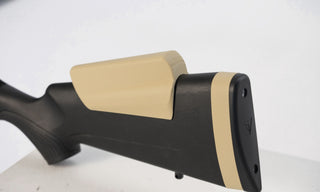 Nokka Performance Kit — cheek riser and LOP spacer fitted on a Tikka stock